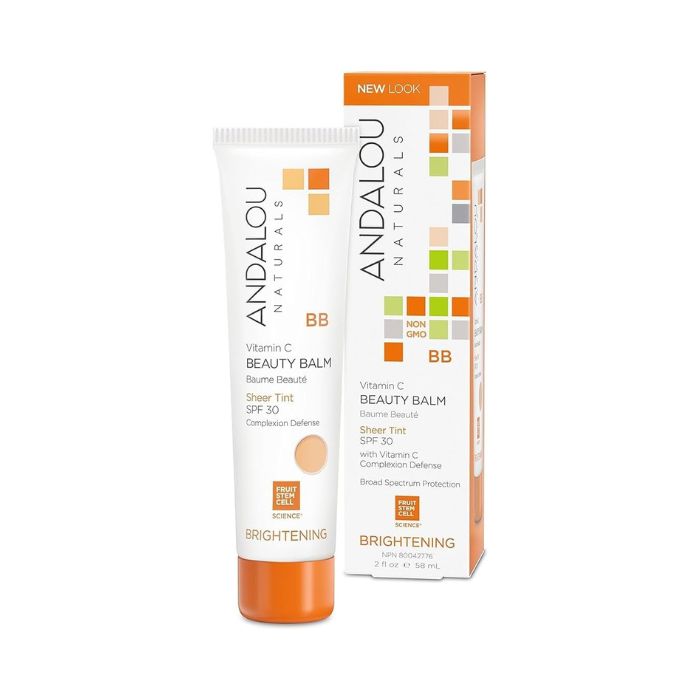 Andalou Brightening Vitamin C BB Beauty Balm Sheer Tint (SPF30) All-in-One Tinted Moisturizer 58ml