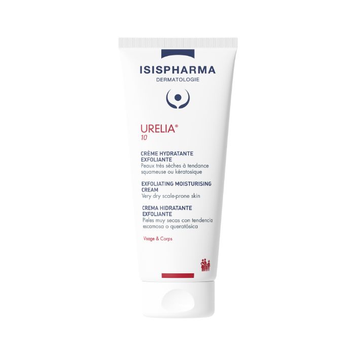 Isis Urelia 10 Exfoliating Moisturizing Cream, Urea and Postbiotics for Dry, Flaky Skin, 150ml