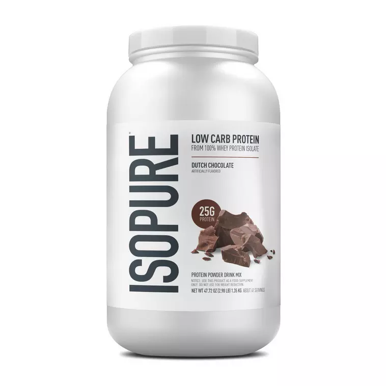 Isopure Low Carb Whey Isolate Chocolate, 25g Protein, Low Carb, Zero Sugar, Gluten Free, 3lb