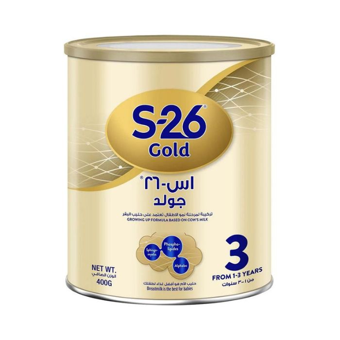 S-26 Gold Stage 3 Growing Up Formula Milk 400g for Toddlers 1–3 Years