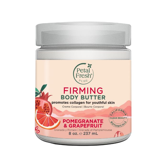 Petal Fresh Pure Pomegranate & Grapefruit Body Butter -Deep Moisture, Firming Care for Dry & Dull Skin 8 oz