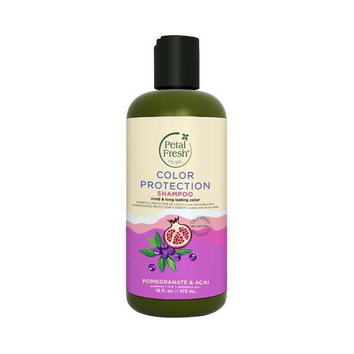 Petal Fresh Pure Pomegranate and Acai Shampoo, Color-Protection, Sulfate-Free, Vegan Plant-Based, 475ml