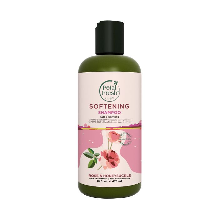 Petal Fresh Pure Rose and Honeysuckle Shampoo, Softening, Hydrating, Vegan Botanical Hair Cleanser, 475ml