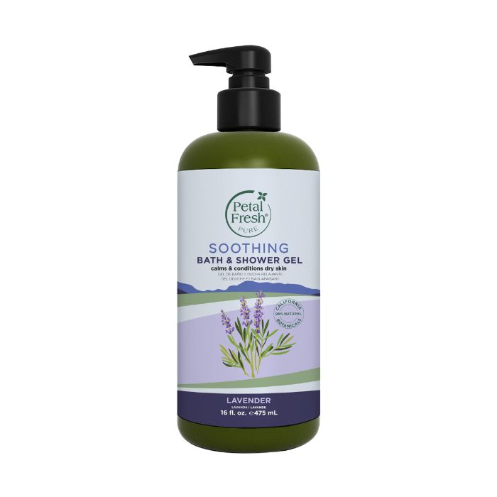 Petal Fresh Pure Lavender Soothing Bath & Shower Gel, Natural & Moisturizing Body Wash, 475ml