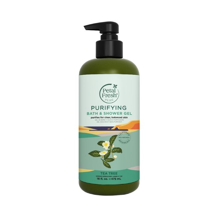 Petal Fresh Pure Tea Tree Purifying Bath & Shower Gel, Refreshing, Natural Body Cleanser, 475ml