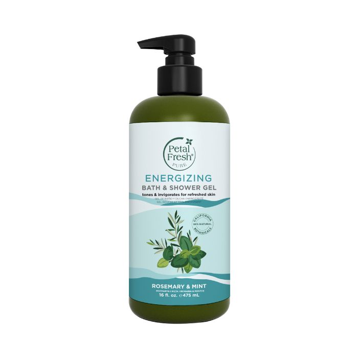 Petal Fresh Pure Energizing Rosemary and Mint Bath & Shower Gel, Cleanse & Refresh, 475ml