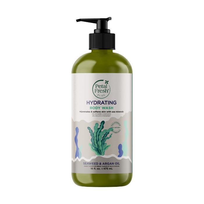 Petal Fresh Pure Hydrating Body Wash, Seaweed and Argan Oil, Moisturizing for Soft Skin, 475ml