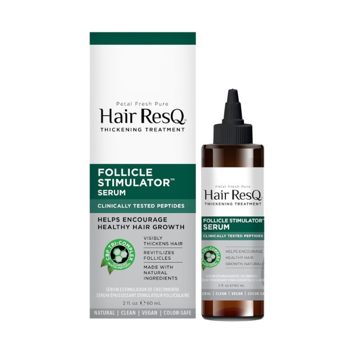 Petal Fresh Pure Hair Resq Follicle Stimulator Serum, Biotin and Caffeine Thickening Treatment for Thinning Hair, 60ml