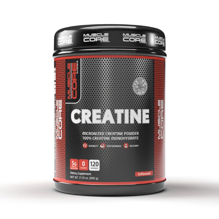 Muscle Core Creatine Monohydrate Powder 600g, Unflavored Muscle Support, 120 Servings