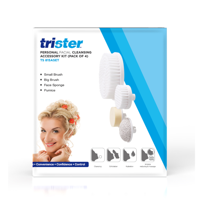 Trister Personal Facial Cleansing Accessory Kit (Pack of 4) - TS 815ASET