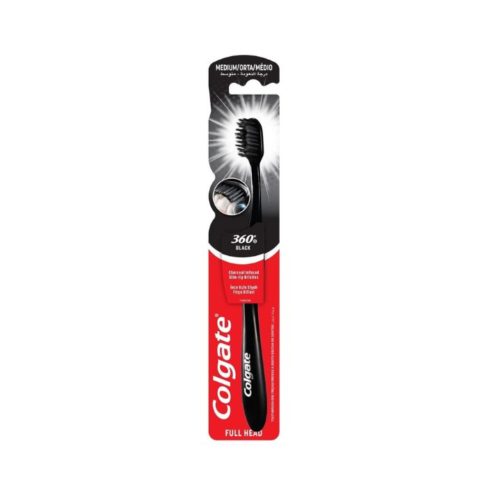 Colgate Toothbrush 360 Charcoal Medium 1 piece