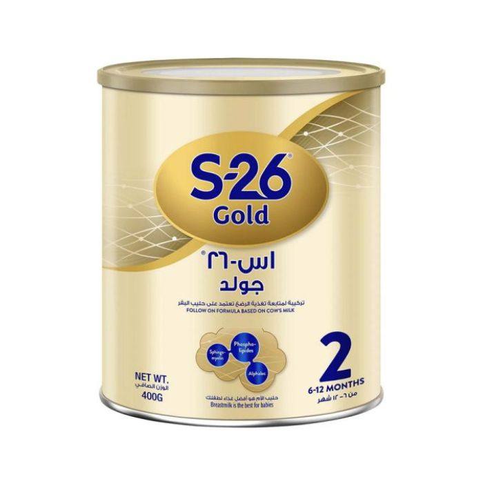 S-26 Gold Stage 2 Follow-On Formula, Nutrilearn System, DHA and Choline for 6–12 Months Babies, 400g
