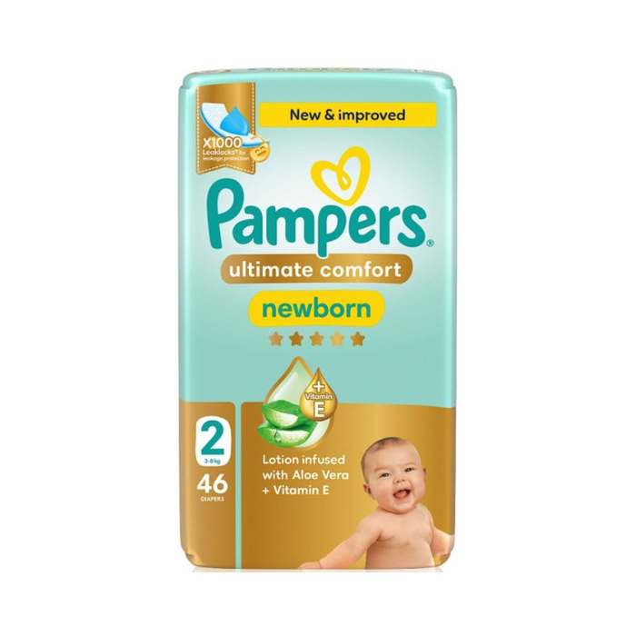 Pampers New Born Ultimate Comfort Size 2 3-8KG 46's