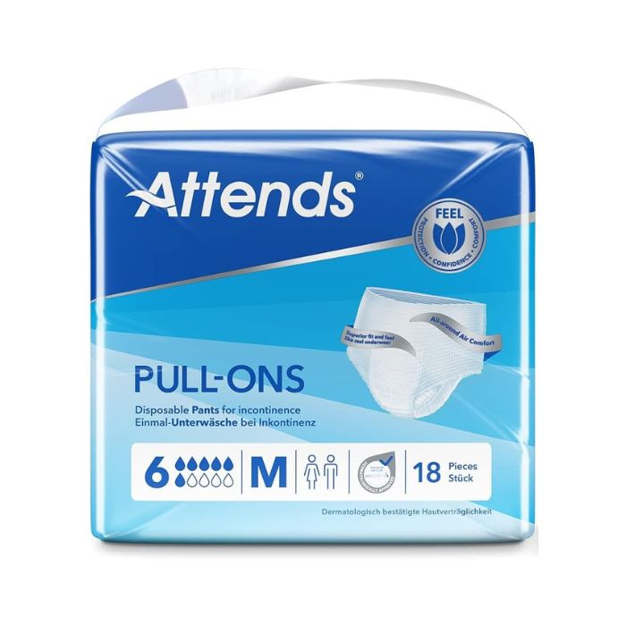 Attends Pull-Ons 6 Medium Disposable Incontinence Pants, Pack of 18pcs
