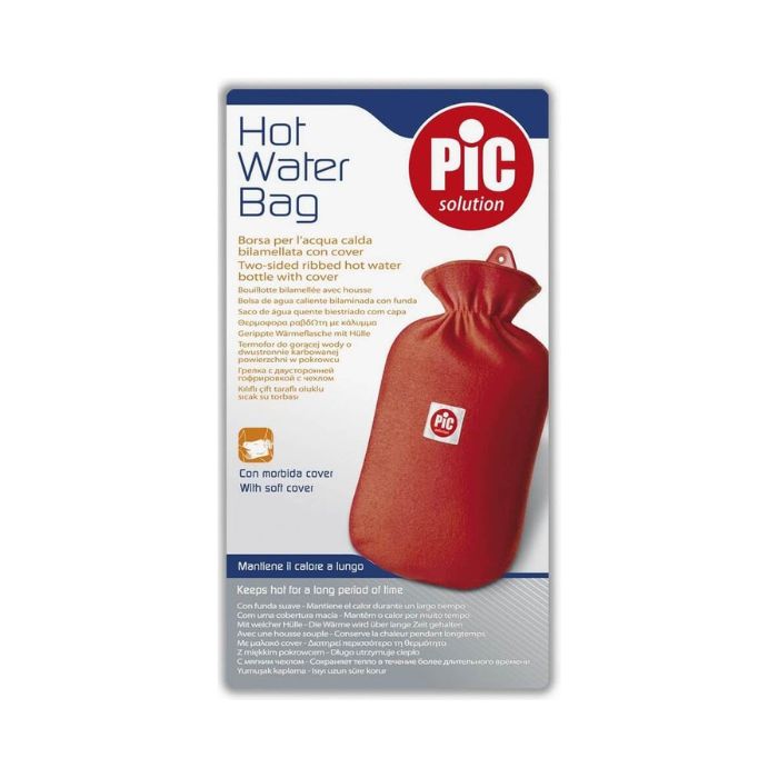 Pic Two-Sided Ribbed Hot Water Bag With Cover
