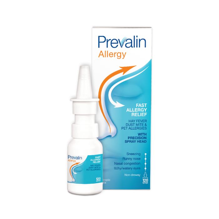 Prevalin Allergy Relief Adult Nasal Spray, Fast Hay Fever and Rhinitis Symptom Protection, 120 Sprays