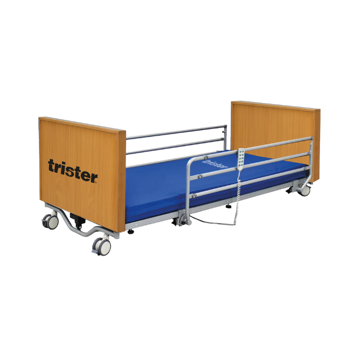 Trister Low Profiling Electrical Wooden Bed, Classic Comfort Meets Modern Control For Personalized Care - TS 983EWB-LP