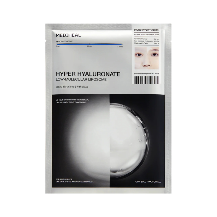 Mediheal Hyper Hyaluronate Gel Mask, Deep Hydration and Brightening with Liposome Hyaluronic Acid - 35g