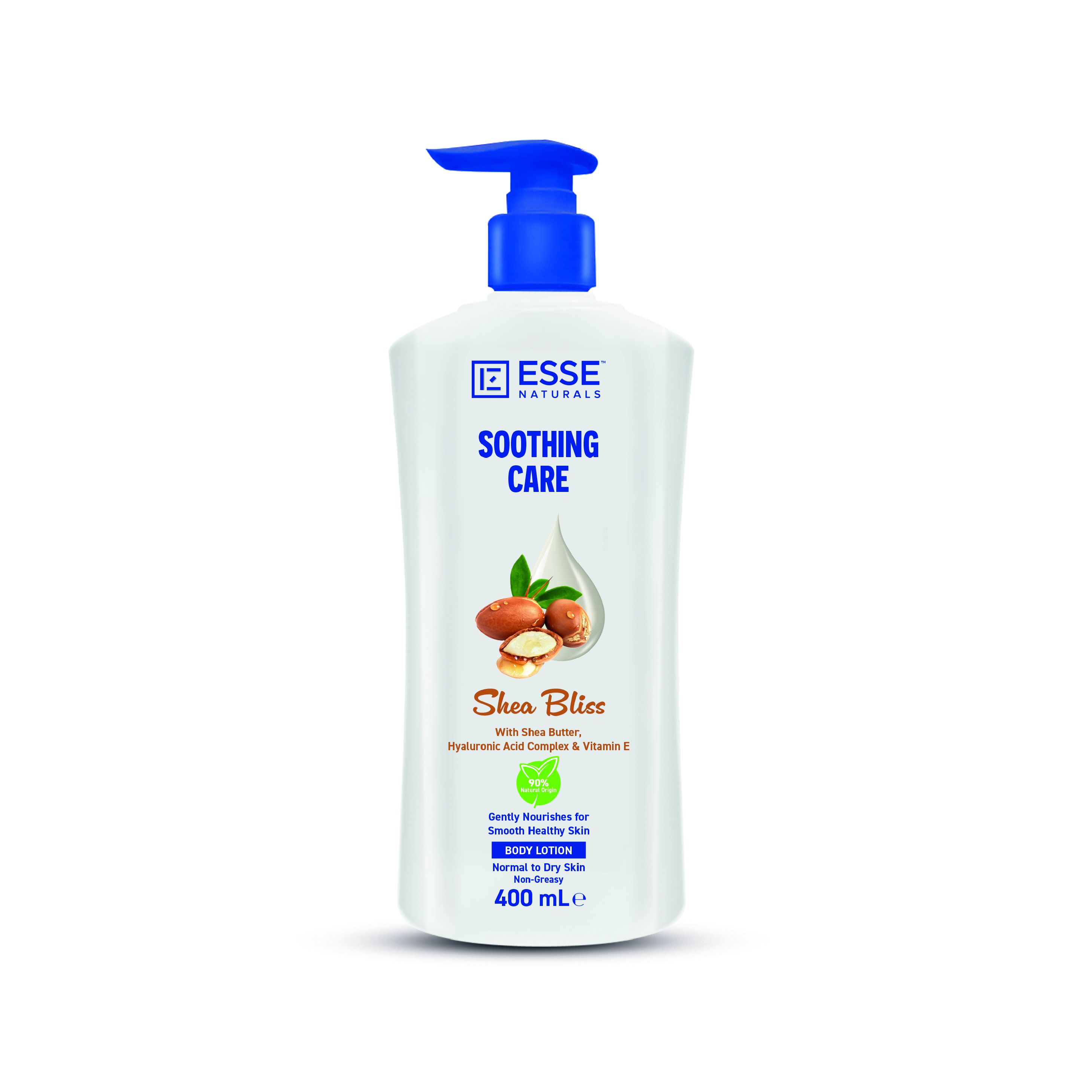 Esse Naturals Soothing Care Shea Body Lotion, Shea Butter, Vitamin E and Hyaluronic Acid Complex - 400ml