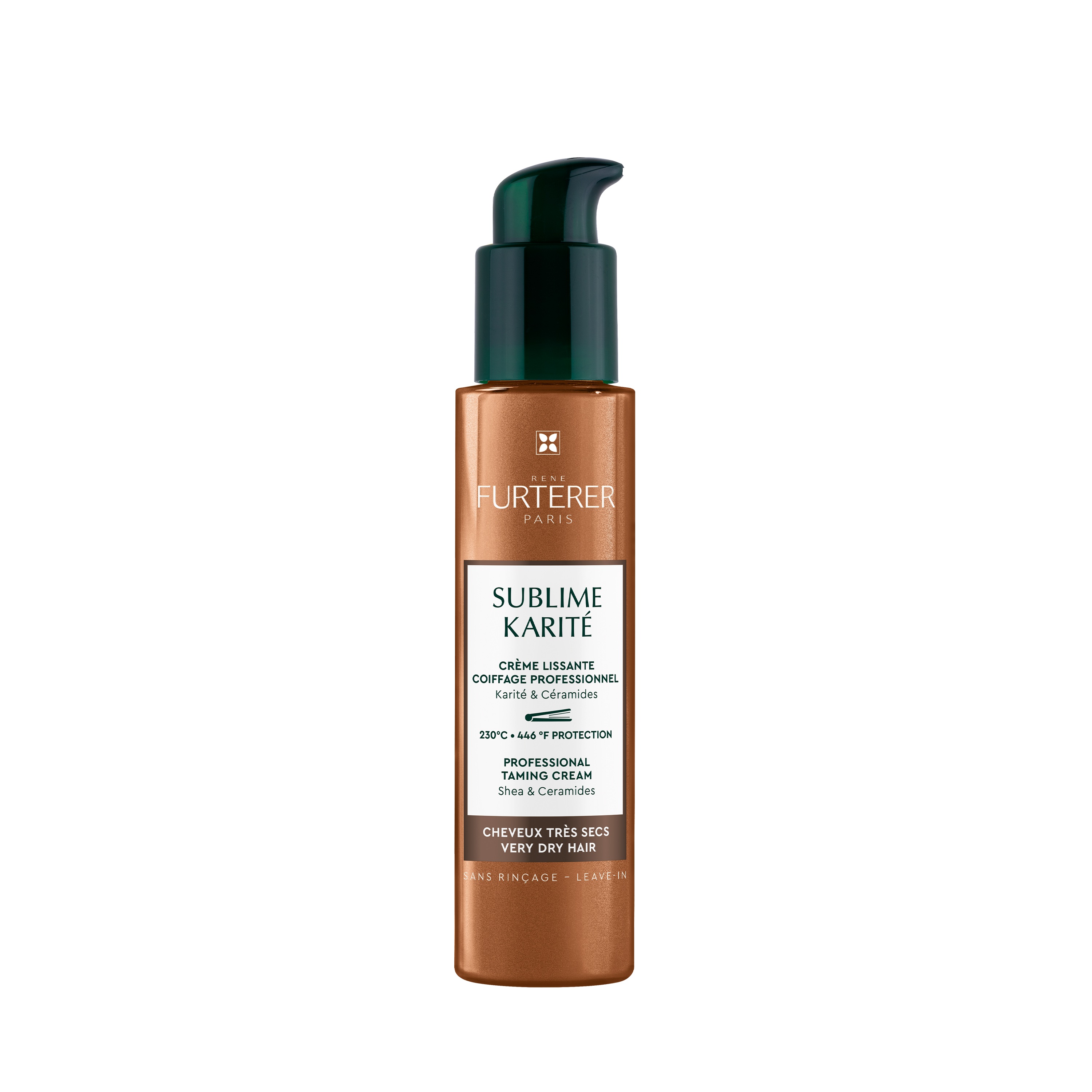 Rene Furterer Sublime Karite Taming Cream, Leave-In Frizz Control, Heat Protection and Nourishing - 100ml