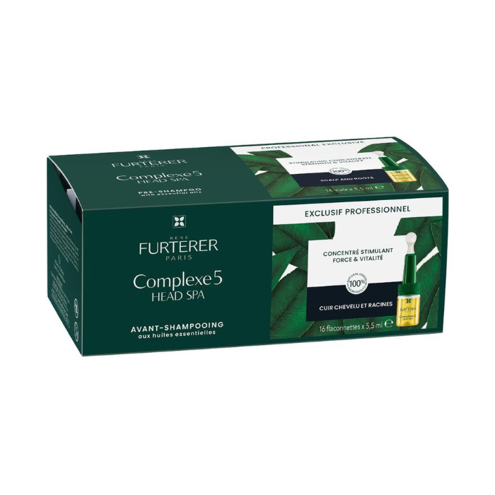 Rene Furterer Complexe 5 Head Spa, Scalp Revitalizer with Essential Oils for Strong Hair Pre-Shampoo Amp 16s