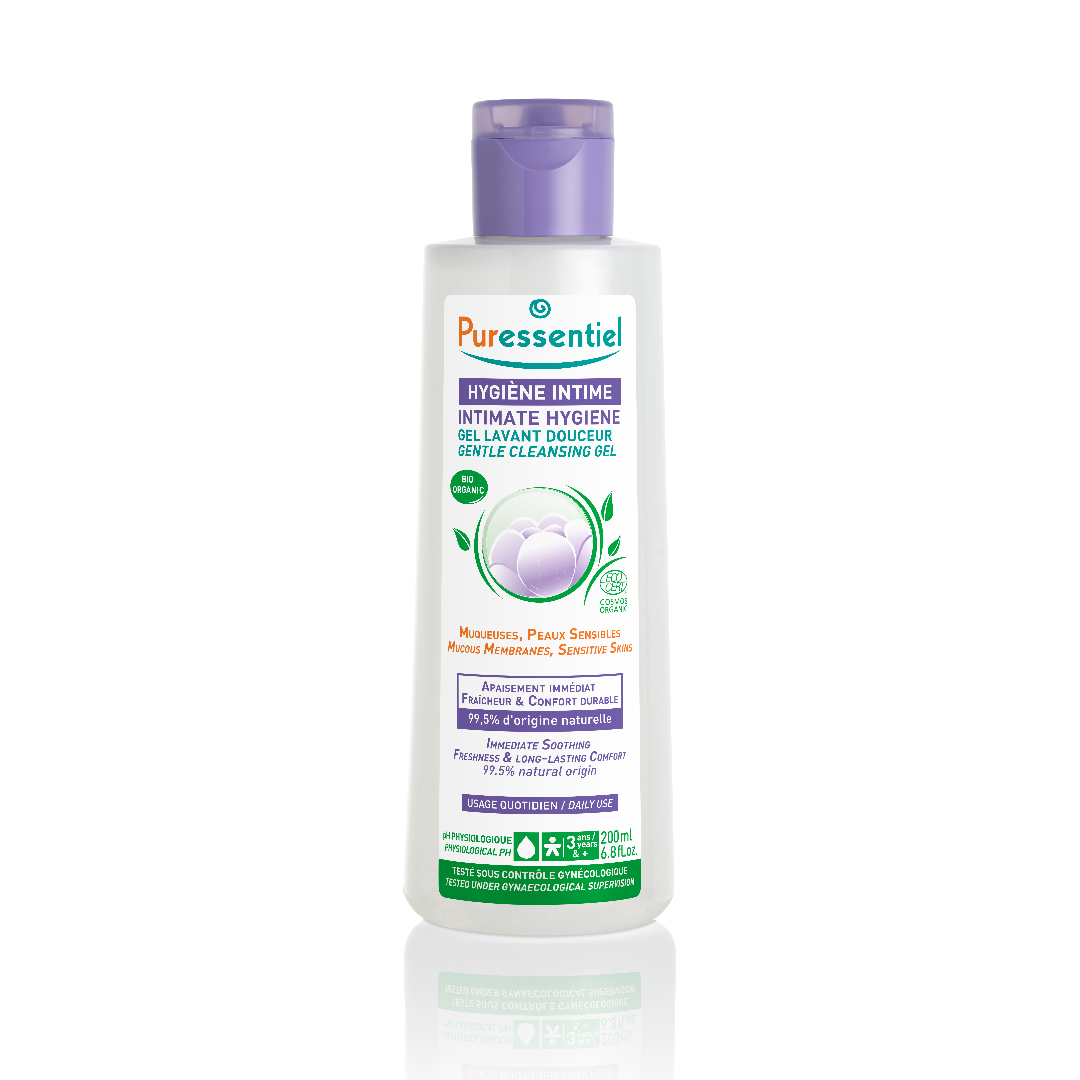 Puressentiel Intimate Hygiene Cleansing Gel, Gentle Organic Daily Care for Sensitive Intimate Areas, 200ml