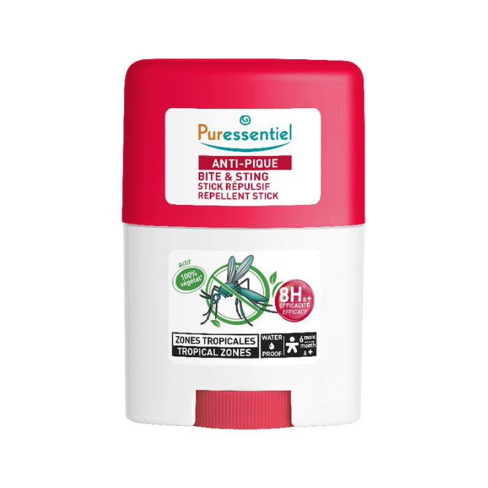 Puressentiel Anti-Sting Repellent Stick, Waterproof Mosquito & Insect Protection for On-the-Go Use, 20ml