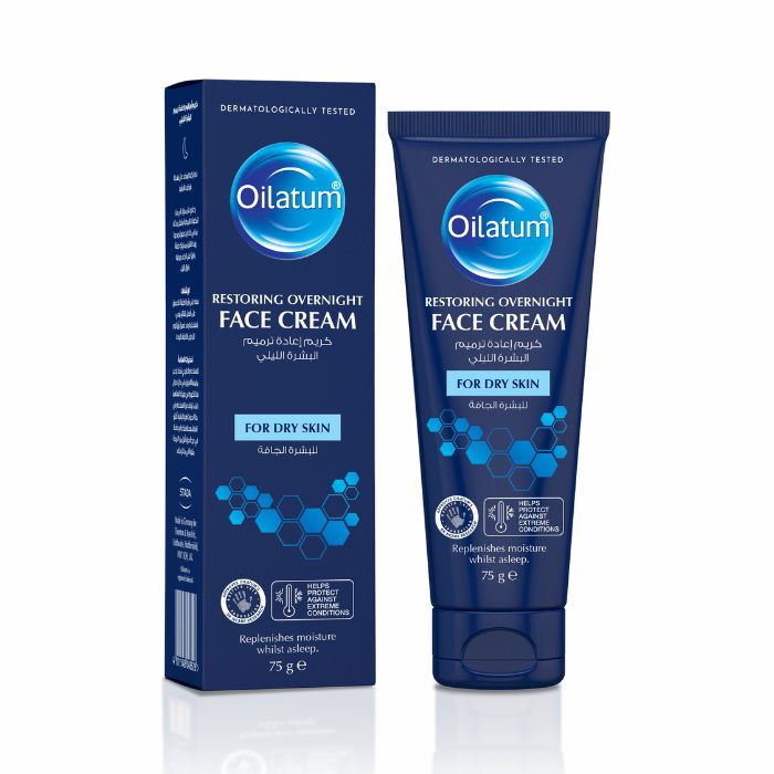 Oilatum Restoring Overnight Face Cream, Intense Hydration for Dry, Sensitive and Eczema-Prone Skin 75g