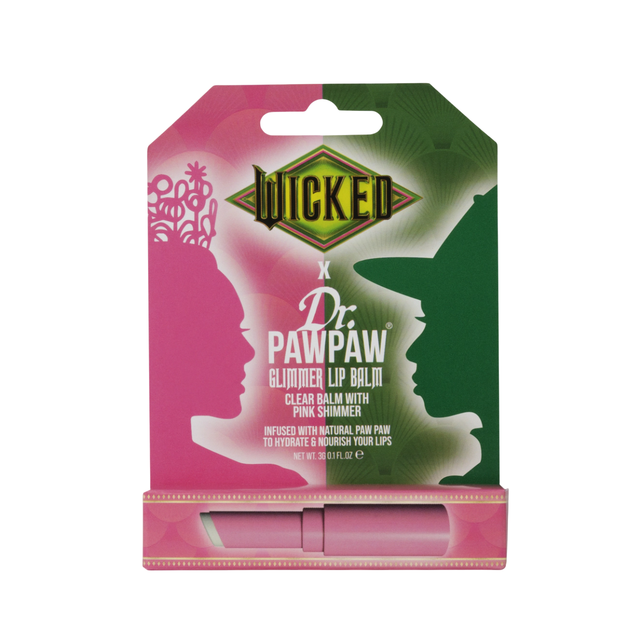 Dr. Pawpaw Wicked Glimmer Lip Balm, Moisturizing, Nourishing and Pink Shimmer Treatment - 3g