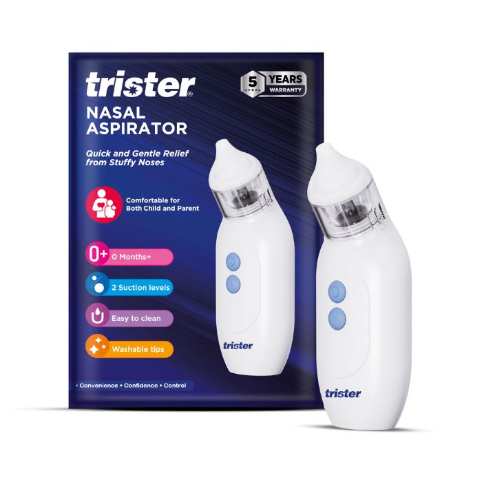 Trister Nasal Aspirator, Electric Baby Nose Cleaner with 2 Suction Levels and Soft Silicone Tips - TS 892NA