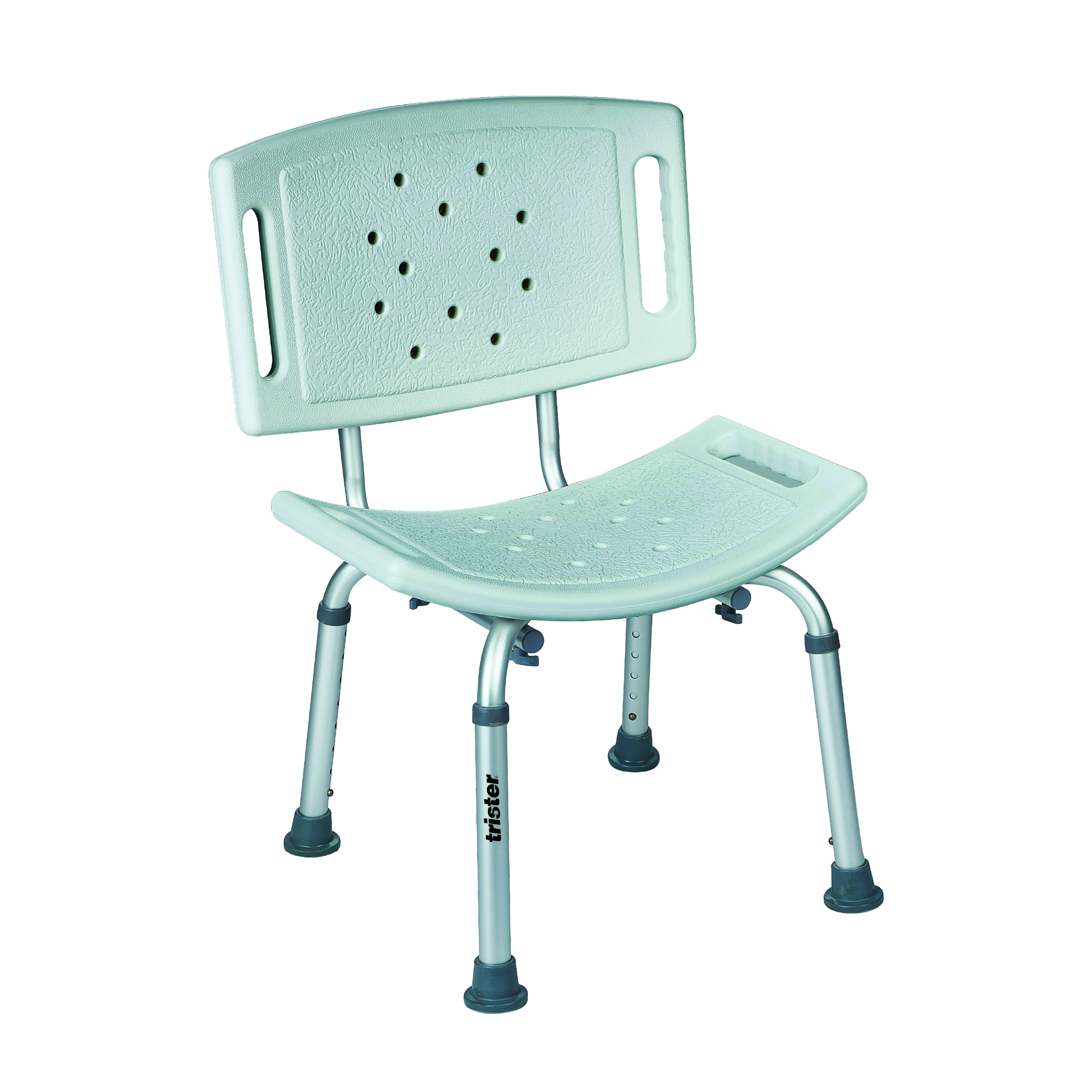 Trister Shower Chair, Sturdy and Non-Slip Bath Seat for Safe and Comfortable Showering - TS 947SC