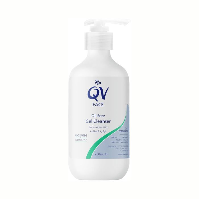 Ego QV Face Oil-Free Gel Cleanser, Non-Comedogenic, Acne-Prone, pH-Balanced and Soothing Formula, 200ml