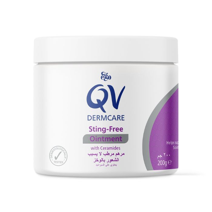 Ego QV Dermcare Sting-Free Ointment with Ceramides, Supports Skin Barrier, Hydrating and Soothing, 200g