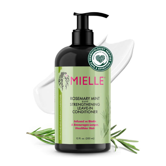Mielle Organics Rosemary Mint Leave-In Conditioner, Biotin and Rosemary Hydration for Strong, Healthy Hair - 355ml