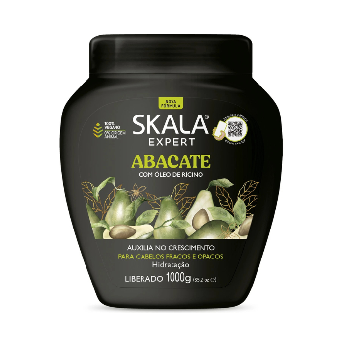Skala Expert Abacate Avocado & Castor Oil Hair Cream, Strength, Hydration and Growth - 1000g
