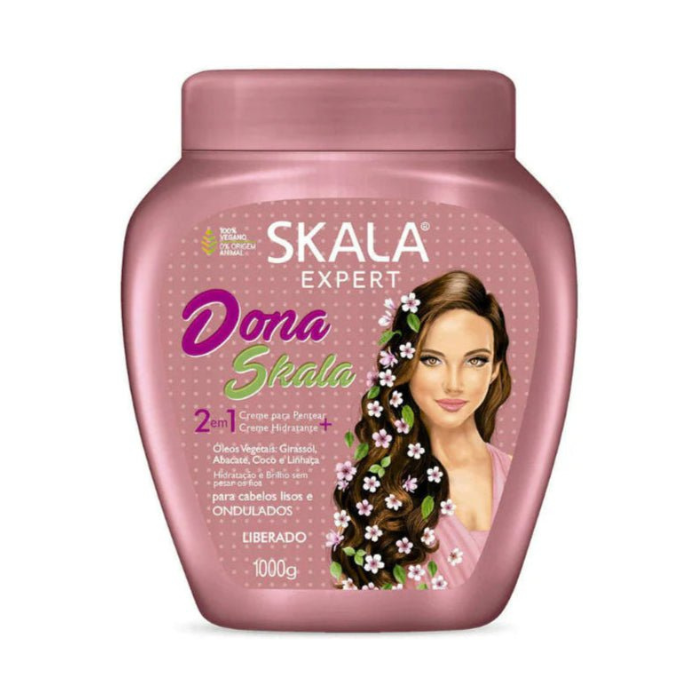 Skala Expert Dona Skala 2-in-1 Vitality Hair Cream, Nourishing Co-Wash, Leave-In for Wavy and Straight Hair - 1000g