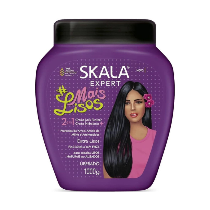 Skala Expert Mais Lisos 2-in-1 Cream, Frizz Control, Hydration and Smooth Finish for Straight Hair – 1000g