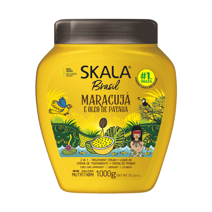 Skala Brasil Maracuja & Pataua Oil 2 In 1 Cream, Growth, Strength and Nourishment for All Hair Types – 1000g