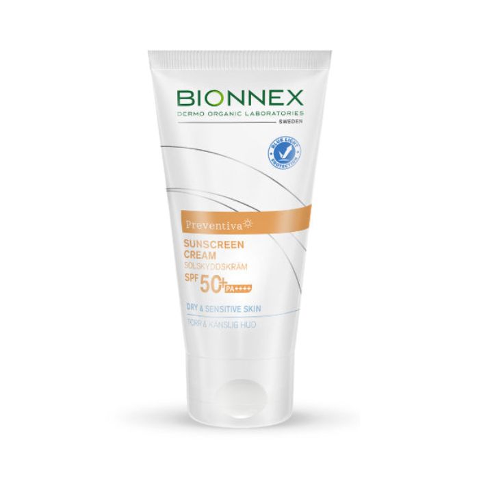 Bionnex Preventiva Sunscreen (SPF 50+) for Dry & Sensitive Skin, Hydrating, Soothing, and UVA/UVB Protection, 50ml
