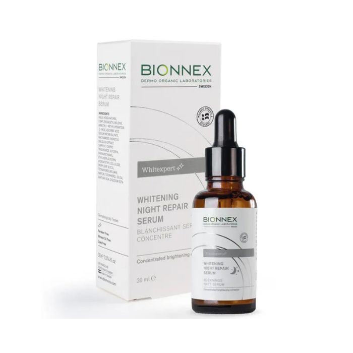 Bionnex Whitexpert Night Repair Serum, Brightening and Anti-Pigmentation Vitamin C for Radiant Skin, 30ml
