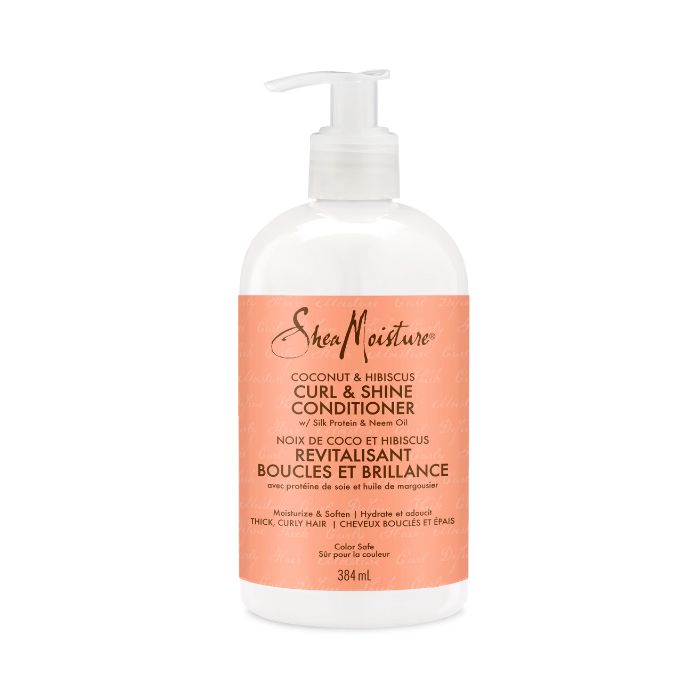 Shea Moisture Coconut and Hibiscus Curl Conditioner, Hydrating Curl and Shine Hair Care, 384ml
