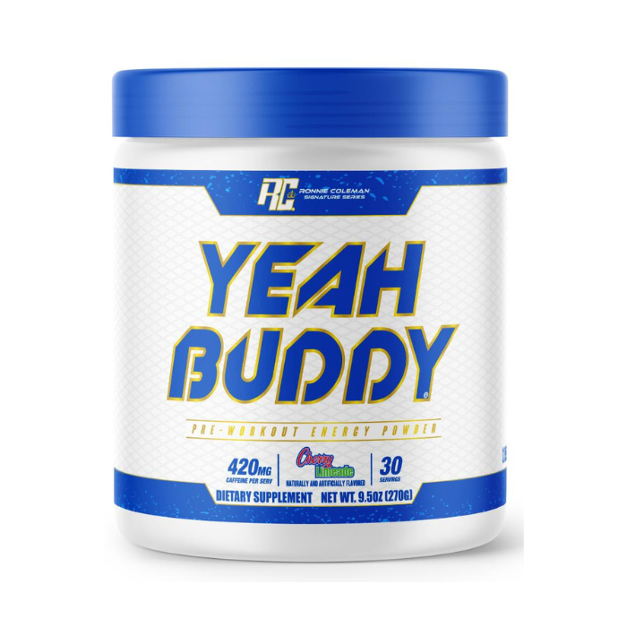 Ronnie Coleman Yeah Buddy Pre-Workout Cherry Limeade, Extreme Energy, Focus and Endurance - 30 Servings