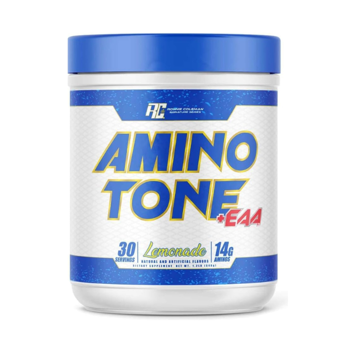 Ronnie Coleman Amino Tone + EAA Lemonade, BCAA and Fat Burner Support for Recovery and Performance - 30 Servings