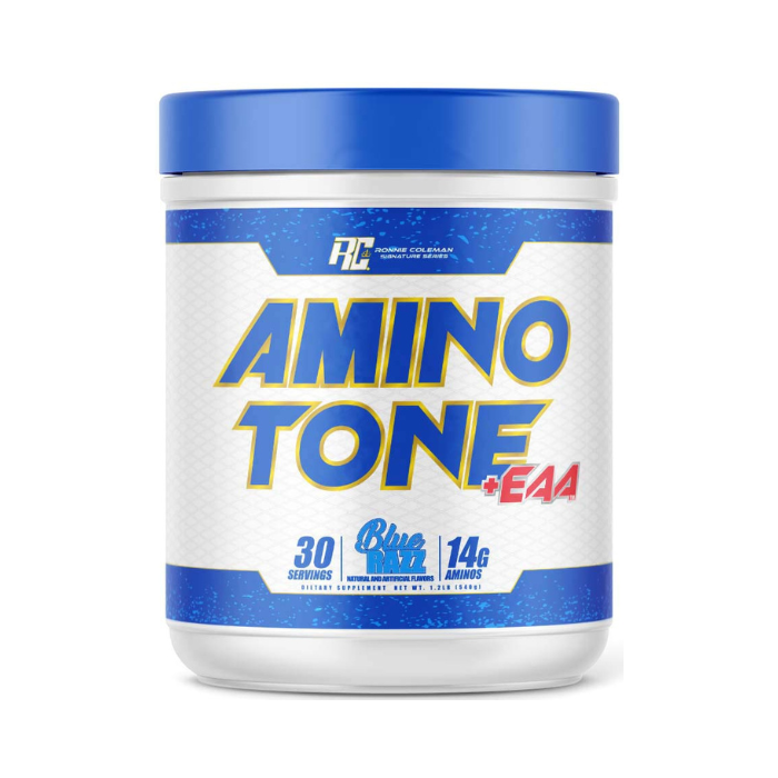 Ronnie Coleman Amino Tone + EAA Blue Razz, BCAA, Electrolytes and Fat Loss Support - 30 Servings