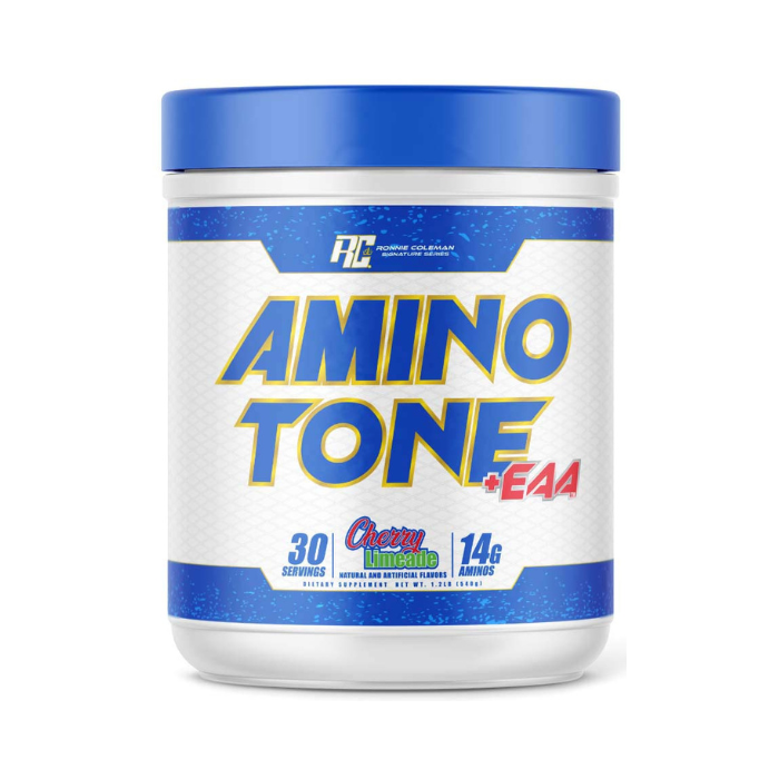 Ronnie Coleman Amino Tone + EAA Cherry Limeade, BCAA, Electrolytes and Fat Loss Support - 30 Servings
