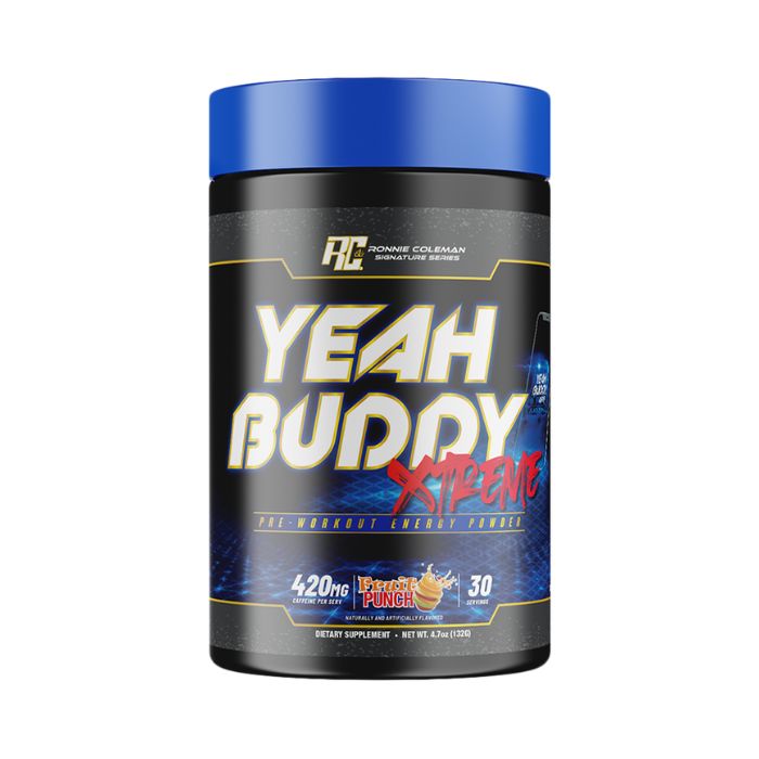 Ronnie Coleman Yeah Buddy Xtreme Pre-Workout Fruit Punch, High Energy Pump Formula, 30 Servings