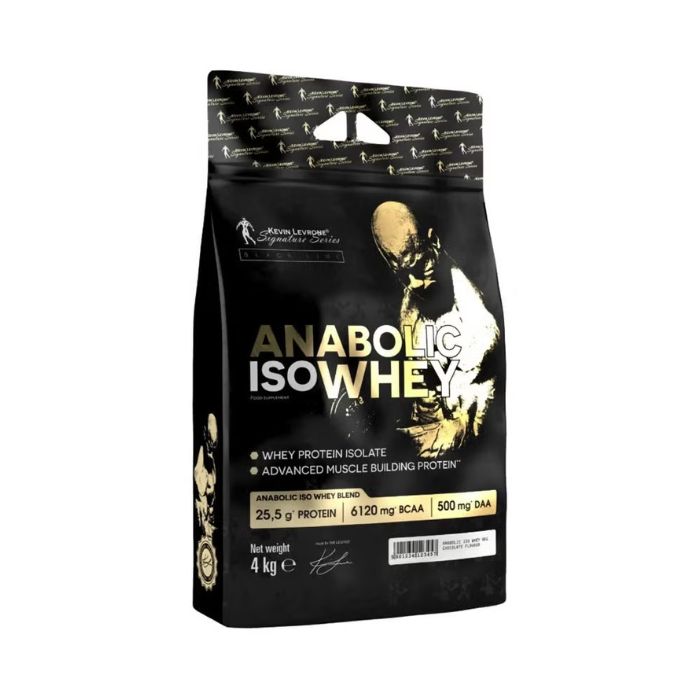 Kevin Levrone Anabolic Iso Whey Protein Chocolate, Fast-Absorbing Isolate with Creatine and BCAAs, 4kg