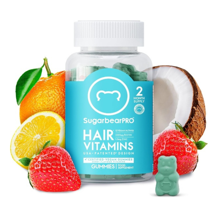 Sugarbear Hair Vitamins Gummies, Biotin, SmartRoot Complex and Omega-3 for Healthy Hair Growth - 62s