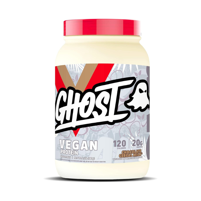 Ghost Vegan Protein, Chocolate Cereal Milk, 20g Plant-Based Protein, Soy and Gluten Free - 28 Servings
