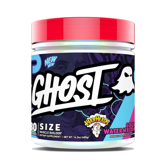 Ghost Size Warheads Sour Watermelon Muscle Builder, Creatine and Betaine - 30 Servings
